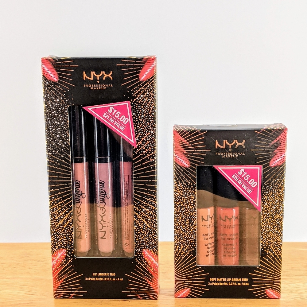 Liquid & Soft Matte Lipstick NYX Lingerie trio